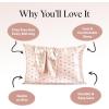 imageKitsch x Bridgerton Satin Pillowcase with Zipper for Hair Skin Softer Than Silk Pillow Cases WrinkleFree Cooling Satin Pillow Covers Bridgerton  Toile De Blue Standard Size 19quotx26quotDisney  Desert Crown