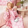 imageKitsch x Bridgerton Satin Pillowcase with Zipper for Hair Skin Softer Than Silk Pillow Cases WrinkleFree Cooling Satin Pillow Covers Bridgerton  Toile De Blue Standard Size 19quotx26quotHello Kitty  Pink Kitty Faces