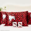 imageKitsch x Bridgerton Satin Pillowcase with Zipper for Hair Skin Softer Than Silk Pillow Cases WrinkleFree Cooling Satin Pillow Covers Bridgerton  Toile De Blue Standard Size 19quotx26quotHello Kitty  Sea of Bows