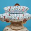 imageKitsch x Bridgerton Satin Pillowcase with Zipper for Hair Skin Softer Than Silk Pillow Cases WrinkleFree Cooling Satin Pillow Covers Bridgerton  Toile De Blue Standard Size 19quotx26quotElf  North Pole