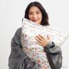 imageKitsch x Bridgerton Satin Pillowcase with Zipper for Hair Skin Softer Than Silk Pillow Cases WrinkleFree Cooling Satin Pillow Covers Bridgerton  Toile De Blue Standard Size 19quotx26quotElf  Periwinkle Christmas