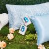 imageKitsch x Bridgerton Satin Pillowcase with Zipper for Hair Skin Softer Than Silk Pillow Cases WrinkleFree Cooling Satin Pillow Covers Bridgerton  Toile De Blue Standard Size 19quotx26quotBridgerton  Toile De Blue