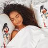 imageKitsch x Bridgerton Satin Pillowcase with Zipper for Hair Skin Softer Than Silk Pillow Cases WrinkleFree Cooling Satin Pillow Covers Bridgerton  Toile De Blue Standard Size 19quotx26quotWonder Woman  Believe in Wonder