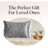 imageKitsch x Bridgerton Satin Pillowcase with Zipper for Hair Skin Softer Than Silk Pillow Cases WrinkleFree Cooling Satin Pillow Covers Bridgerton  Toile De Blue Standard Size 19quotx26quotDisney  Mickey Maze