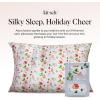 imageKitsch x Bridgerton Satin Pillowcase with Zipper for Hair Skin Softer Than Silk Pillow Cases WrinkleFree Cooling Satin Pillow Covers Bridgerton  Toile De Blue Standard Size 19quotx26quotElf  Periwinkle Christmas