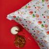 imageKitsch x Bridgerton Satin Pillowcase with Zipper for Hair Skin Softer Than Silk Pillow Cases WrinkleFree Cooling Satin Pillow Covers Bridgerton  Toile De Blue Standard Size 19quotx26quotElf  Periwinkle Christmas
