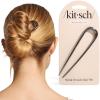 imageKitsch French Hair Pins for Women  Elegant ampamp Durable Metal Hair Fork for Updos Chignon Bun ampamp Twist Hairstyles Secure Hold All Day Comfortable Fit  Ideal Gifts for Women Gold 1pcHematite