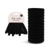 imageKitsch Hair Ties No Damage  Strong Stretchy Hair Bands  Soft Nylon Ponytail Holders SnagFree Rubber Bands Perfect for Updos ampamp Braids  Ideal Gifts for Women  Black 8pcsBlack Medium Pack of 12