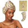 imageKitsch Microfiber Hair Towel Wrap for Women  Super Absorbent Hair Drying Towel  Quick Dry AntiFrizz  for Long ampamp Short Wet ampamp Curly Hair  BlackHufflepuff