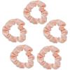 imageKitsch Satin Scrunchies for Women  No Crease Hair Ties for Girls  Scrunchies For All Hair Types and Textures Perfect for Day or Night  Ideal Gifts for Women  Assorted Cherry Blossom 5pcsBlush