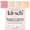 imageKitsch Shampoo and Conditioner Set  4pc Sampler Bars with Rice Water Shampoo and Conditioner Castor Oil Shampoo ampamp Coconut Oil Conditioner  BottleFree Beauty for Hair Growth Repair ampamp Moisture