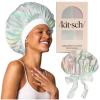 imageKitsch XL Satin Bonnet for Sleeping  Softer Than Silk Hair Bonnet for Women  Secure Fit Adjustable Night Cap for Curly ampamp Textured Hair  Prevents Breakage Tangles ampamp Thinning  AuraAura