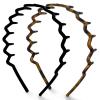 imageKitsch Zig Zag Headbands for Women Non Slip  Fashion Accessories for Slicked Back Styles  Comfortable Comb Headband with Teeth  Ideal Gifts for Women  Tortoise ampamp Black Headband  2 pcsBlack  Tort