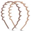 imageKitsch Zig Zag Headbands for Women Non Slip  Fashion Accessories for Slicked Back Styles  Comfortable Comb Headband with Teeth  Ideal Gifts for Women  Tortoise ampamp Black Headband  2 pcsNeutral