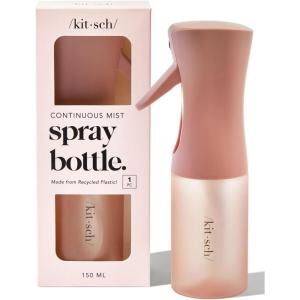 imageKitsch Continuous Spray Bottle for Hair  Fine Mist Water Mister ampamp Water Spray Bottle  Recycled Hair Spray Bottle  Spray Bottles for Cleaning Styling Plants ampamp More  Black 150mlTerracotta