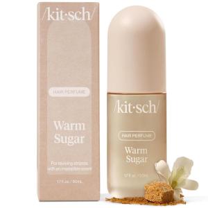 imageKitsch Hair Perfume for Women  Amber Shores  Clean Deodorizing ampamp Patented OdorEliminating Technology Hair Spray ampamp Body Mist  Freshen Hair Body ampamp Pillows  Woody Aquatic Scent  50mLWarm Sugar