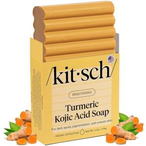 imageKitsch Kojic Acid Soap  Turmeric Soap Bar with Hyaluronic Acid ampamp Shea Butter  Brightening ampamp Hydrating Body Wash ampamp Face Wash for Dark Spots Even Skin Tone ampamp Natural Glow  Made in USA  4 ozFacial Soap  Body Bar