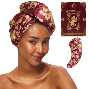imageKitsch Microfiber Hair Towel Wrap for Women  Super Absorbent Hair Drying Towel  Quick Dry AntiFrizz  for Long ampamp Short Wet ampamp Curly Hair  BlackGryffindor