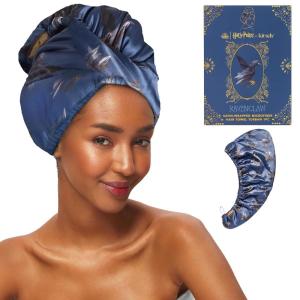 imageKitsch Microfiber Hair Towel Wrap for Women  Super Absorbent Hair Drying Towel  Quick Dry AntiFrizz  for Long ampamp Short Wet ampamp Curly Hair  BlackRavenclaw