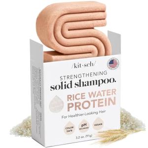 imageKitsch Rice Water Shampoo Bar for Hair Growth  Strengthening Hair Shampoo for Men and Women  Reduce Breakage Boosts Shine  Paraben Silicone ampamp SulfateFree Vegan Hair Care  32 oz