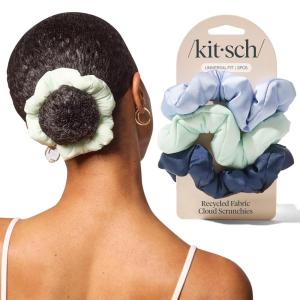 imageKitsch Satin Scrunchies for Women  No Crease Hair Ties for Girls  Scrunchies For All Hair Types and Textures Perfect for Day or Night  Ideal Gifts for Women  Assorted Cherry Blossom 5pcsGarden Bouquet
