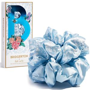 imageKitsch Satin Scrunchies for Women  No Crease Hair Ties for Girls  Scrunchies For All Hair Types and Textures Perfect for Day or Night  Ideal Gifts for Women  Assorted Cherry Blossom 5pcsToile de Blue