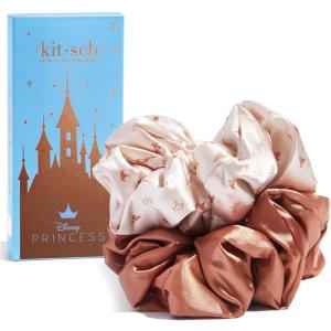 imageKitsch Satin Scrunchies for Women  No Crease Hair Ties for Girls  Scrunchies For All Hair Types and Textures Perfect for Day or Night  Ideal Gifts for Women  Assorted Cherry Blossom 5pcsDesert Crown