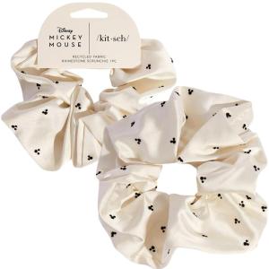 imageKitsch Satin Scrunchies for Women  No Crease Hair Ties for Girls  Scrunchies For All Hair Types and Textures Perfect for Day or Night  Ideal Gifts for Women  Assorted Cherry Blossom 5pcsMickeyMinnie Cream Rhinestone
