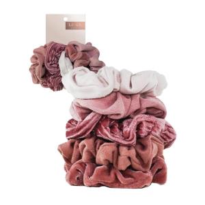 imageKitsch Satin Scrunchies for Women  No Crease Hair Ties for Girls  Scrunchies For All Hair Types and Textures Perfect for Day or Night  Ideal Gifts for Women  Assorted Cherry Blossom 5pcsVelvet BlushMauve