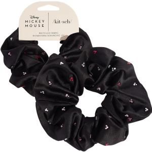 imageKitsch Satin Scrunchies for Women  No Crease Hair Ties for Girls  Scrunchies For All Hair Types and Textures Perfect for Day or Night  Ideal Gifts for Women  Assorted Cherry Blossom 5pcsMickeyMinnie Black Rhinestone