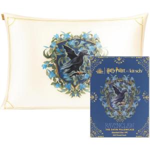 imageKitsch x Bridgerton Satin Pillowcase with Zipper for Hair Skin Softer Than Silk Pillow Cases WrinkleFree Cooling Satin Pillow Covers Bridgerton  Toile De Blue Standard Size 19quotx26quotHarry Potter  Ravenclaw