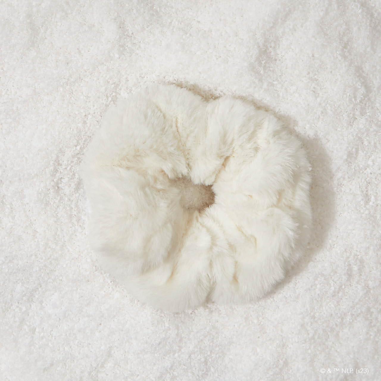 imageElf x Kitsch Scrunchies  No Crease Hair Ties for Girls Scrunchies for Women  2pcs Green Velvet ampamp White Faux Fur
