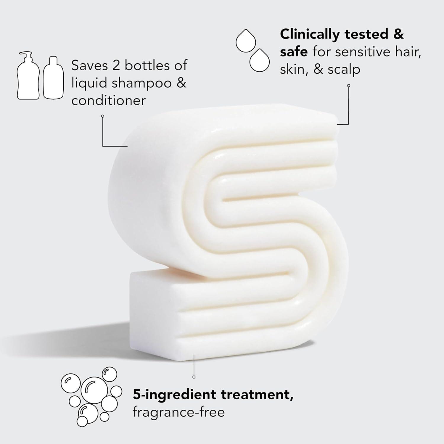 imageKitsch 2in1 Shampoo Bar and Body Wash  Ultra Sensitive Vegan ampamp Natural 5Ingredient Formula Bar Soap for Hair ampamp Body  ScentFree ParabenFree  For Sensitive Scalp ampamp Skin  32 oz