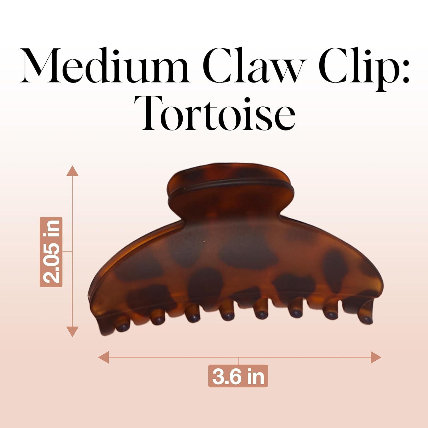 imageKitsch Assorted Hair Claw Clips Recycled Plastic Clips Large Medium and Small Sizes for Styling Thick or Thin Hair Versatile and Sustainable Hair Claws Set of 3 Black and TortoiseBlack  Tortoise Jumbo