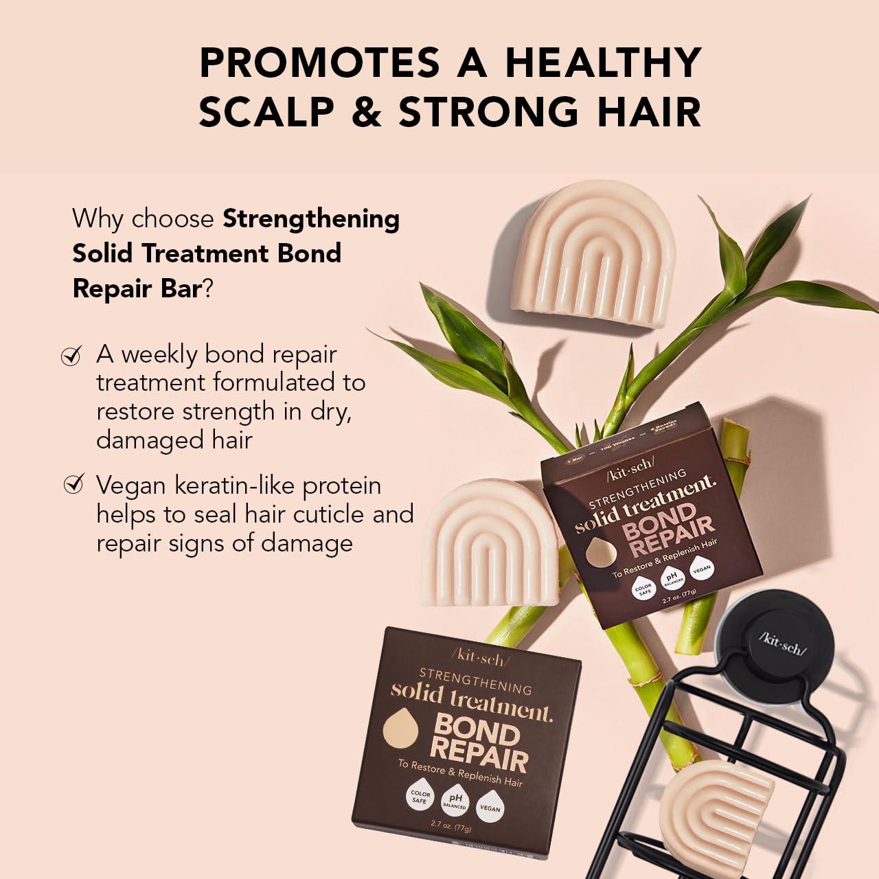 imageKitsch Bond Repair Hair Mask  Strengthening Bond Repair Hair Treatment to Restore and Replenish  Hair Mask for Damaged Hair ampamp Dry  Solid Hair Care for All Hair Types  Made in USA  27 oz