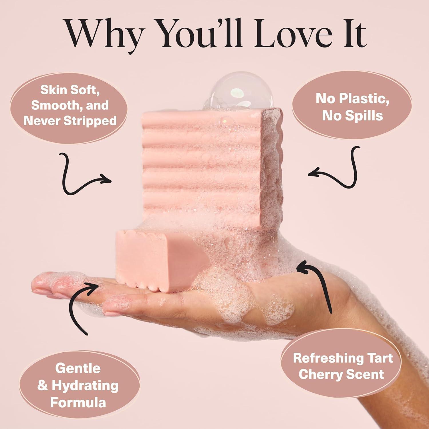 imageKitsch Cleansing Tart Cherry Soap Bar with Refreshing Scent  EcoFriendly Body Wash Women Love  Cherry Solid Bar Soap for Daily Use  Silicone Sulfate and Paraben Free Made in USA  4oz