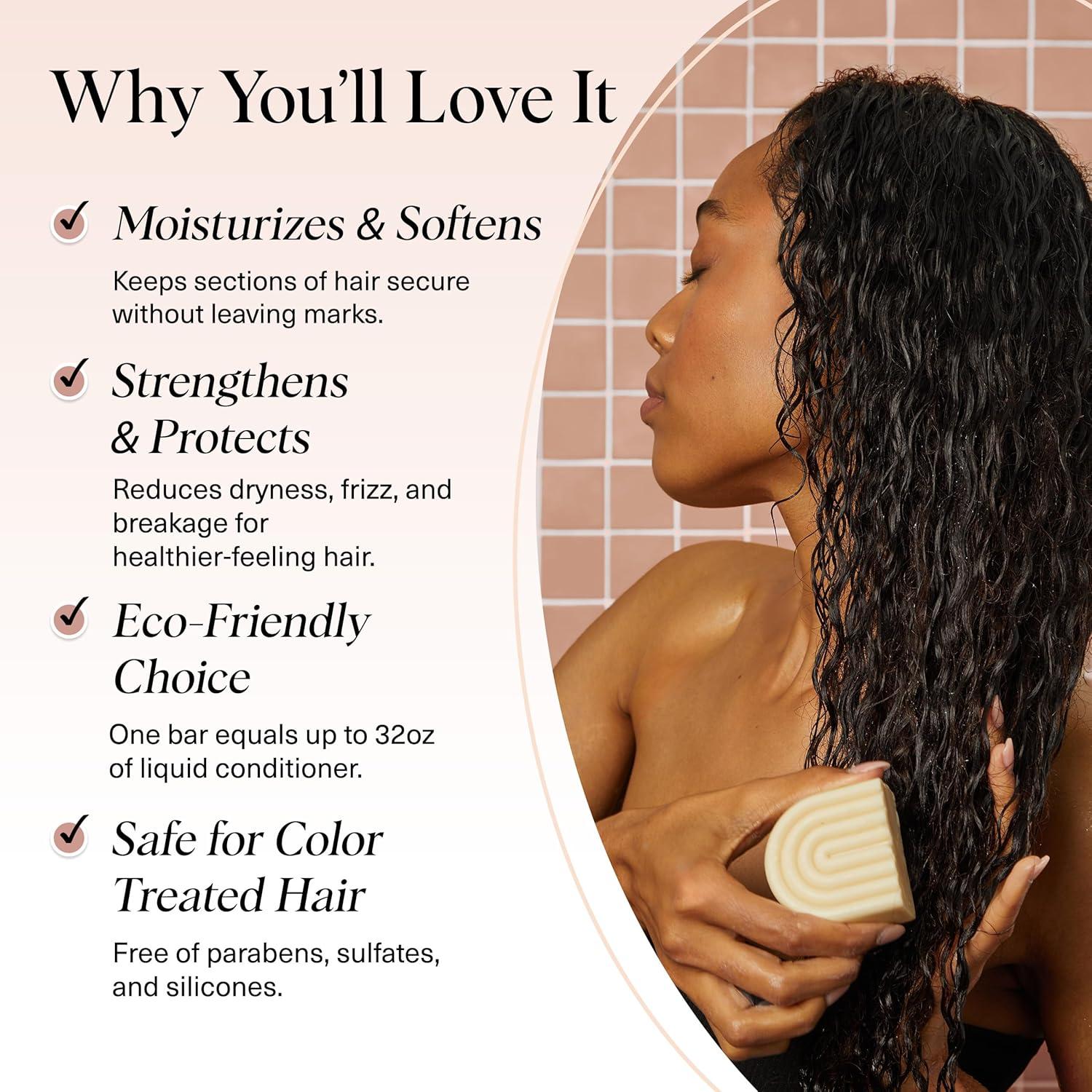 imageKitsch Coconut Oil Conditioner Bar  Hair Conditioner For Women and Men  Deep Moisturizing Nourishes Hydrate ampamp Soften Damaged Dry Hair  Silicone Paraben ampamp Sulfate Free  27 ozCoconut Oil DeepMoisturizing Conditioner Bar