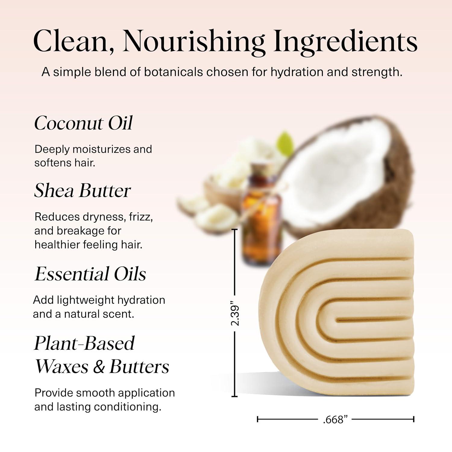 imageKitsch Coconut Oil Conditioner Bar  Hair Conditioner For Women and Men  Deep Moisturizing Nourishes Hydrate ampamp Soften Damaged Dry Hair  Silicone Paraben ampamp Sulfate Free  27 ozCoconut Oil DeepMoisturizing Conditioner Bar