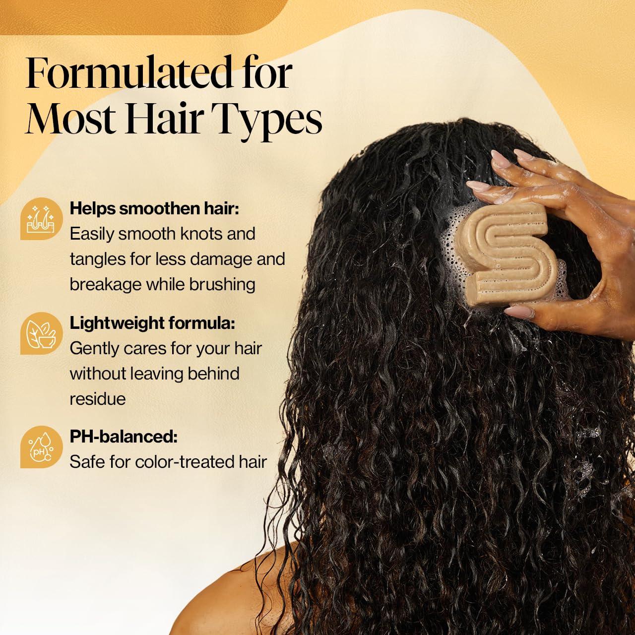 imageKitsch Coconut Oil Shampoo Bar  Hydrate ampamp Soften Dry Damaged Hair  Deep Moisturizing Curly Hair Shampoo  Safe Shampoo for Color Treated Hair  Silicone Paraben ampamp Sulfate Free  32 oz