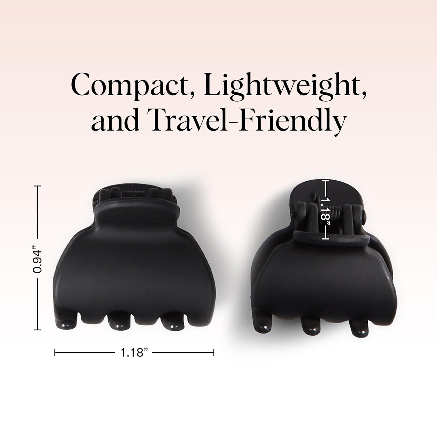 imageKitsch EcoFriendly Medium Claw Clips  Cute ampamp Stylish Short Hair Accessories for Women Girls  Ideal Size for Any Hairstyles  Ideal Gifts for Women 2pcs Black ampamp Tortoise6 Count Pack of 1