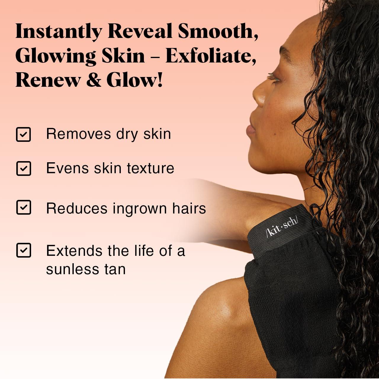 imageKitsch Exfoliating Glove  Korean Exfoliating Mitt ampamp Deep Exfoliating Body Scrubber for Shower Bath  Body Exfoliator Dead Skin Remover  Skin Care for Smooth Renewed Skin  1pc LeopardBlack  Terracotta