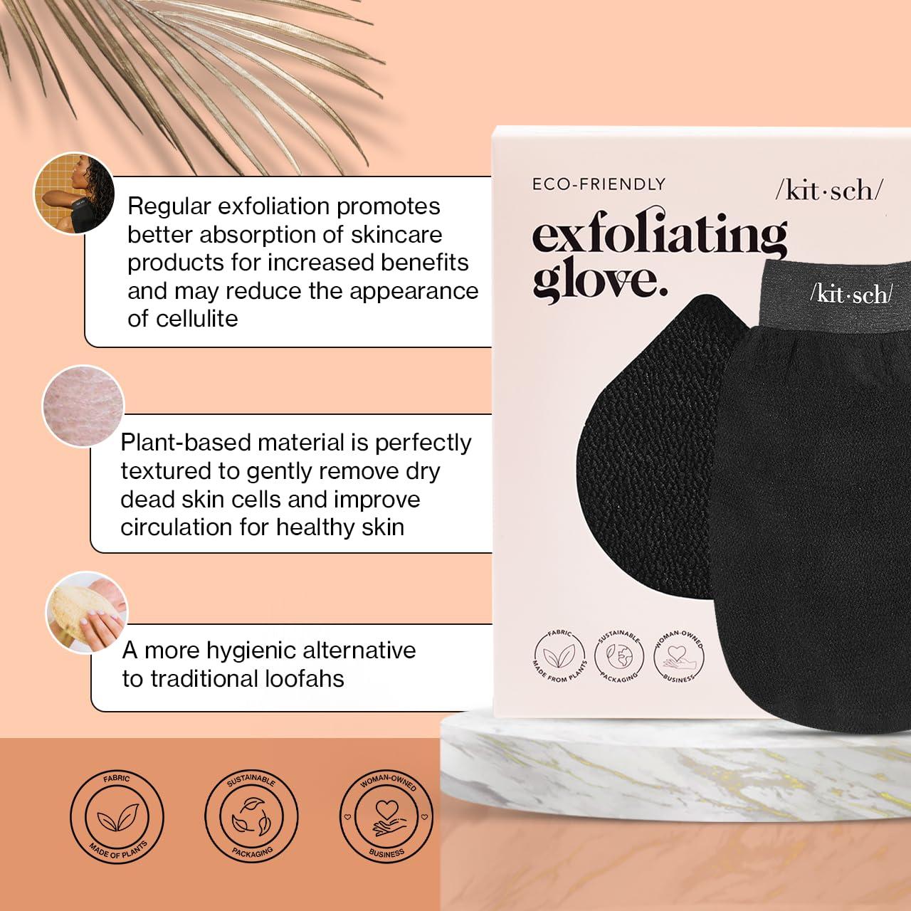 imageKitsch Exfoliating Glove  Korean Exfoliating Mitt ampamp Deep Exfoliating Body Scrubber for Shower Bath  Body Exfoliator Dead Skin Remover  Skin Care for Smooth Renewed Skin  1pc LeopardBlack