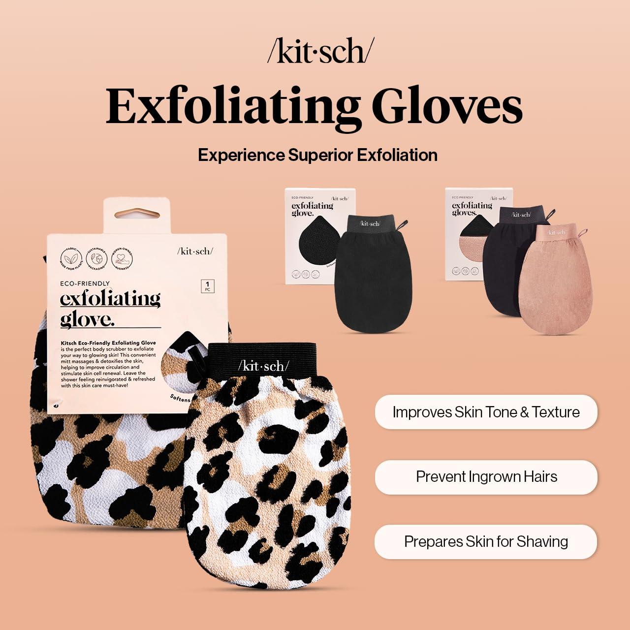imageKitsch Exfoliating Glove  Korean Exfoliating Mitt ampamp Deep Exfoliating Body Scrubber for Shower Bath  Body Exfoliator Dead Skin Remover  Skin Care for Smooth Renewed Skin  1pc LeopardLeopard