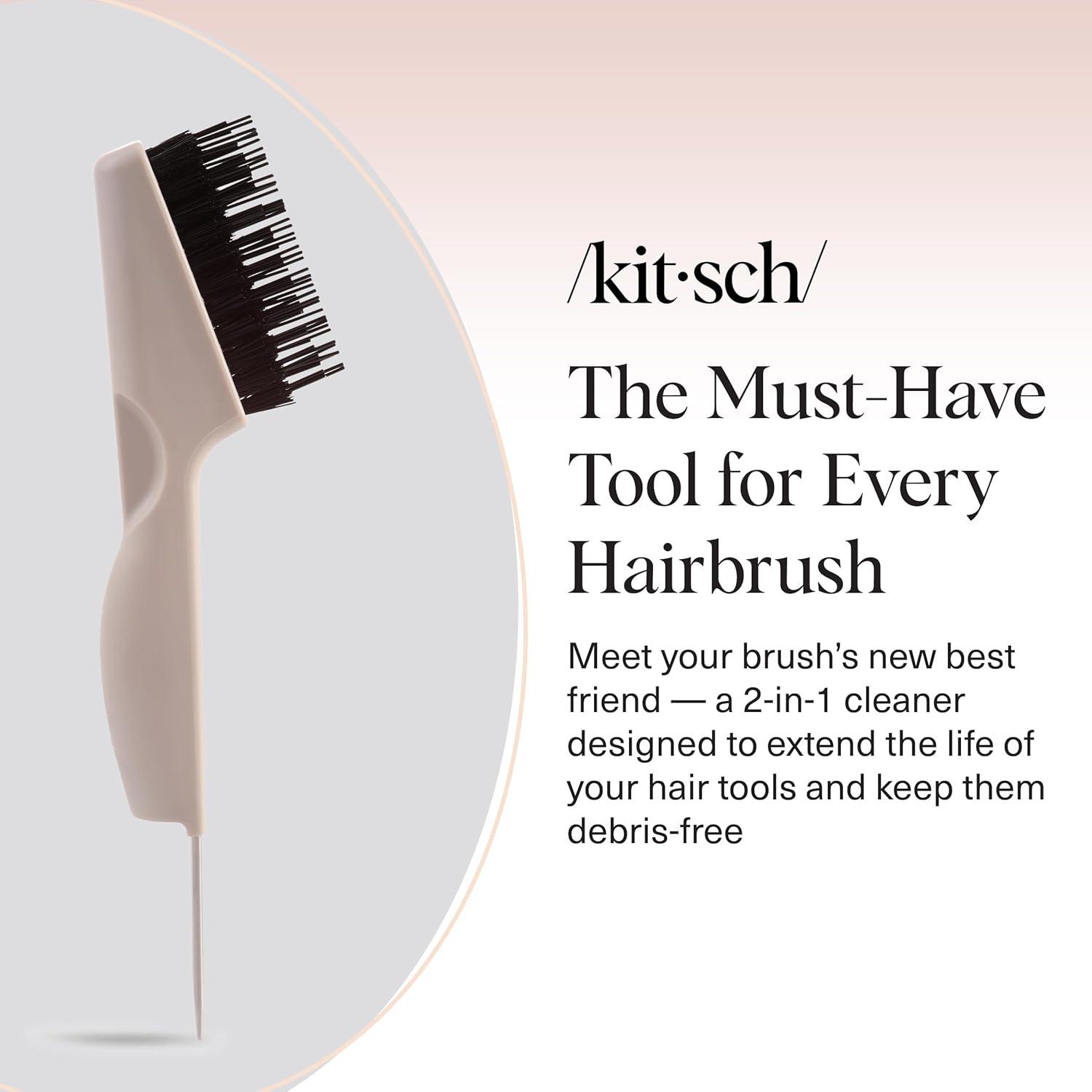 imageKitsch Hair Brush Cleaner Tool  DoubleSided 2in1 Brush Cleaner for Hair Brushes ampamp Combs  EcoFriendly Cleaning Tool with Pick ampamp Bristles  Hair Stylist Essentials