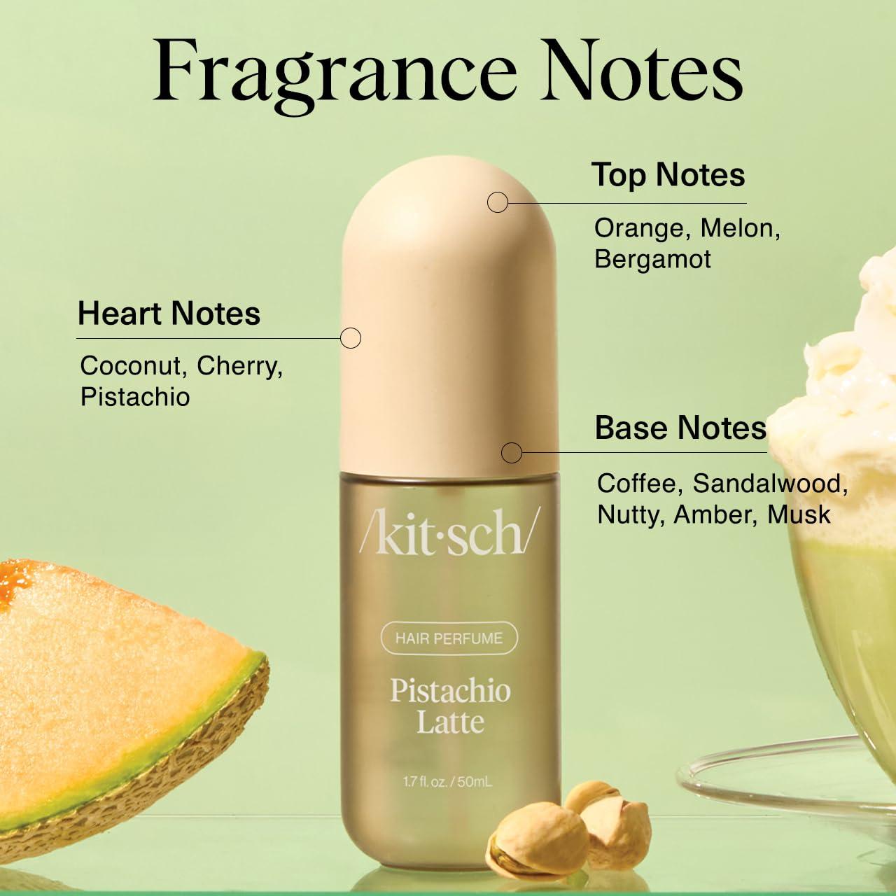 imageKitsch Hair Perfume for Women  Pistachio Latte  Clean Deodorizing ampamp Patented OdorEliminating Technology Hair Spray ampamp Body Mist  Freshen Hair Body ampamp Pillows  Coconut ampamp Warm Coffee Scent  50mL