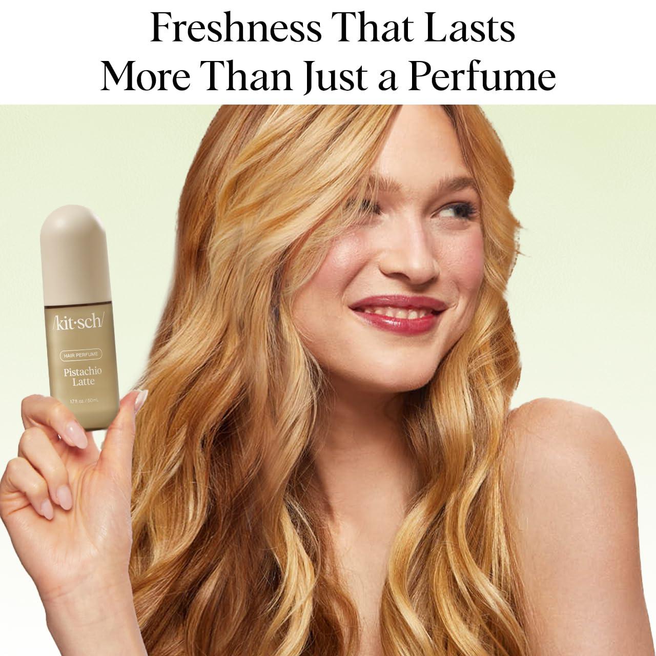 imageKitsch Hair Perfume for Women  Pistachio Latte  Clean Deodorizing ampamp Patented OdorEliminating Technology Hair Spray ampamp Body Mist  Freshen Hair Body ampamp Pillows  Coconut ampamp Warm Coffee Scent  50mL