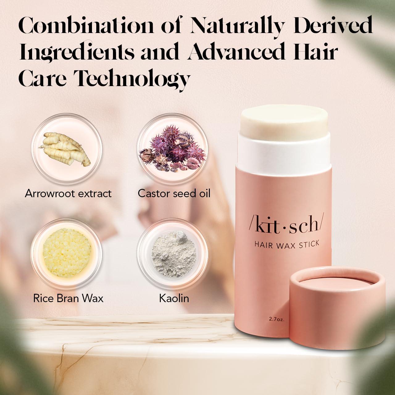 imageKitsch Hair Wax Stick for Women ampamp Men  Hair Slick Back Stick AntiFrizz and Fly Away Hair Tamer No Residue Hair Finishing Stick for Flyaways All Day Hold Styling Product for Smoothing Hair Strands