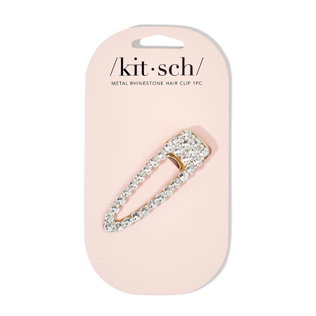 imageKitsch Large Rhinestone Hair Clips for Women Elegant Gold Hair Clip Easy to Open Alligator Hair Clips Pretty Metal Hair Clips for Styling Short Hair 1pc Gold