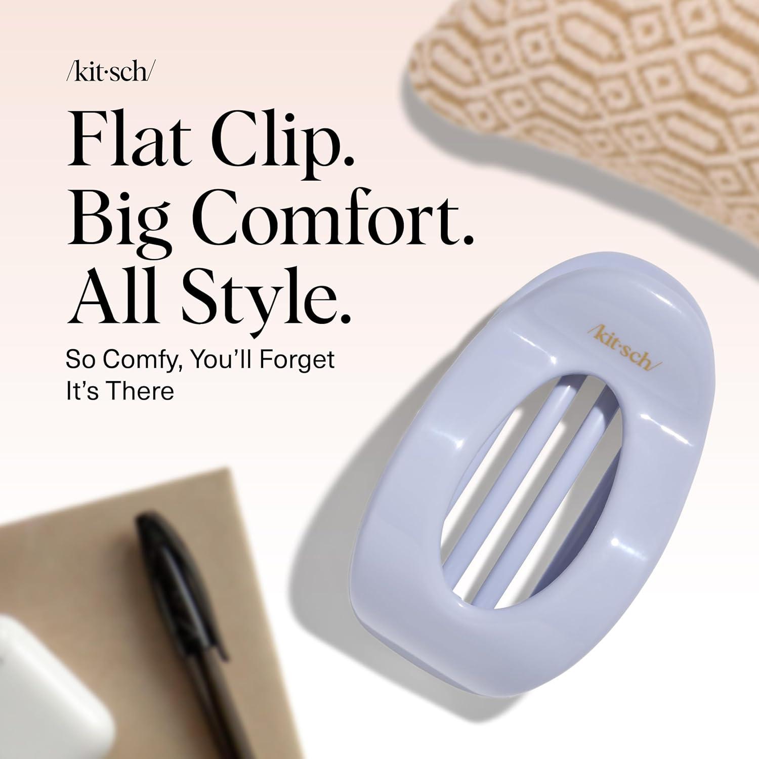 imageKitsch Medium Flat Claw Clips for Women  Stylish Flat Hair Clips Strong Hold for Thick ampamp Fine Hair  NonSlip for Secure Comfortable AllDay Wear  Ideal Gifts for Women  CherryHydrangea Breeze