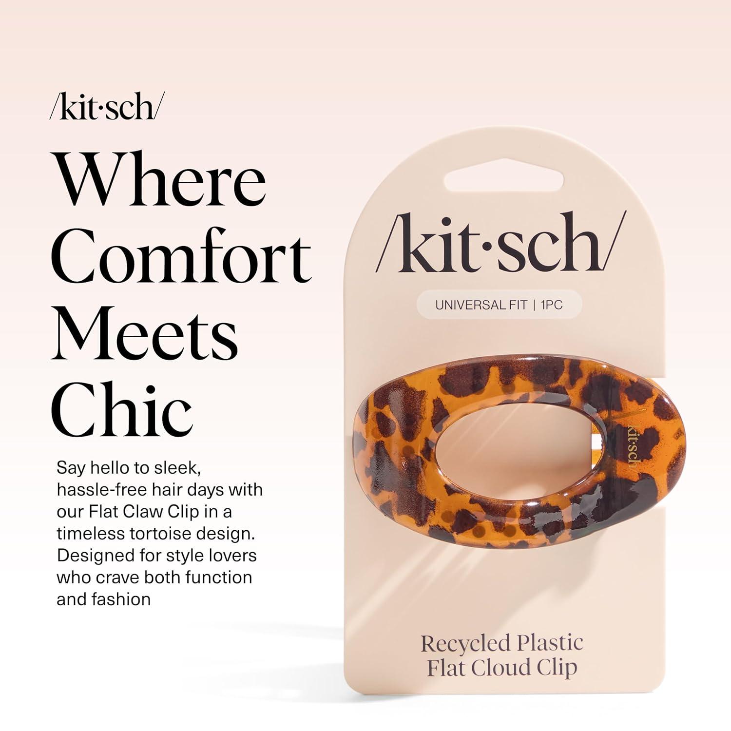 imageKitsch Medium Flat Claw Clips for Women  Stylish Flat Hair Clips Strong Hold for Thick ampamp Fine Hair  NonSlip for Secure Comfortable AllDay Wear  Ideal Gifts for Women  CherryMTortoise
